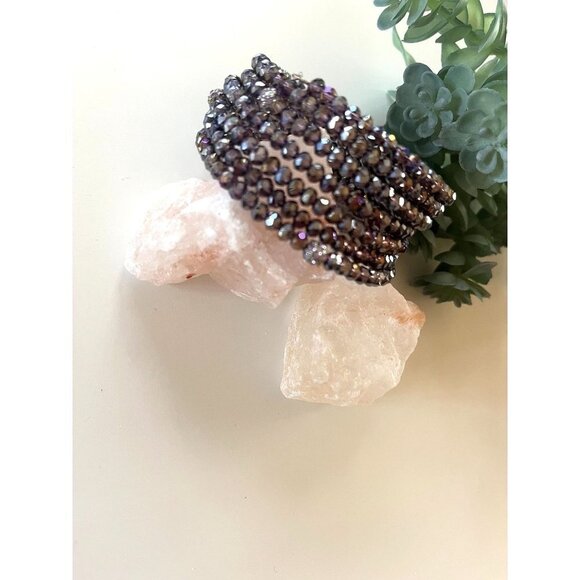 Multi Strand Garnet Beaded Bracelet - Picture 4 of 13